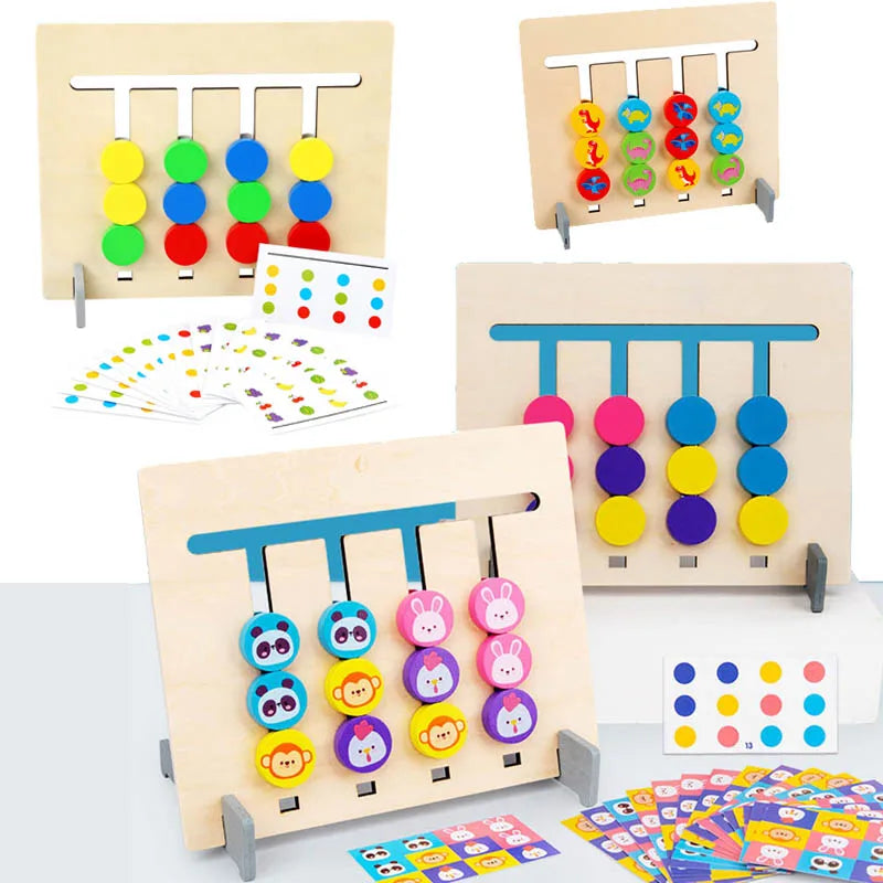 montessori toys Wooden Colors Matching Game Puzzle Kids Educational Toys montessory baby toys 2 years Training Brain jeux enfant