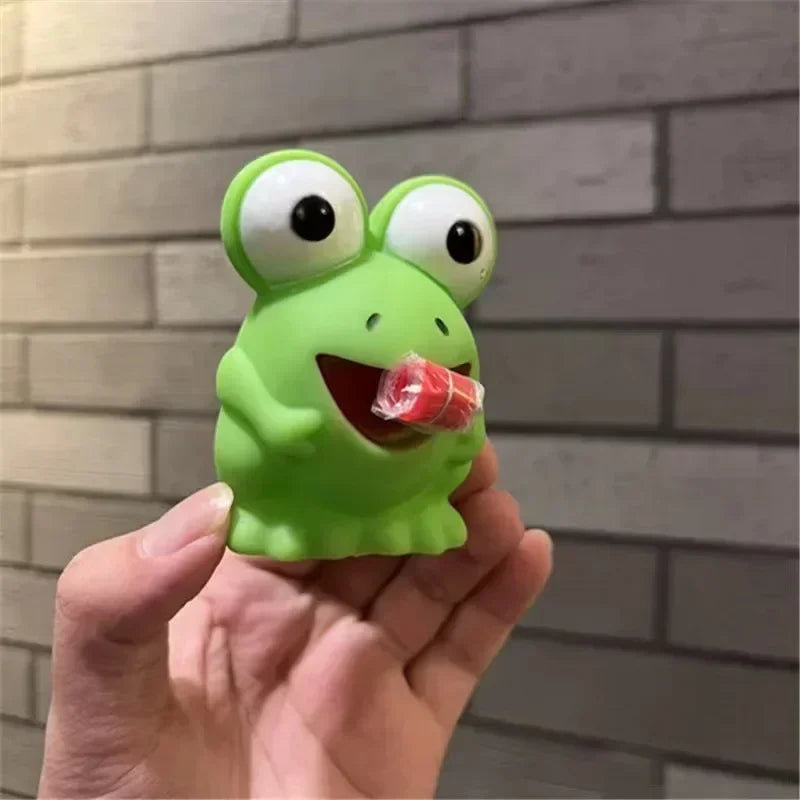 Children Creative Decompression Fidget Toys Pinch Frog Dinosaur Sticking Tongue Out Relieve Stress Toy Christmas Gifts For Kids