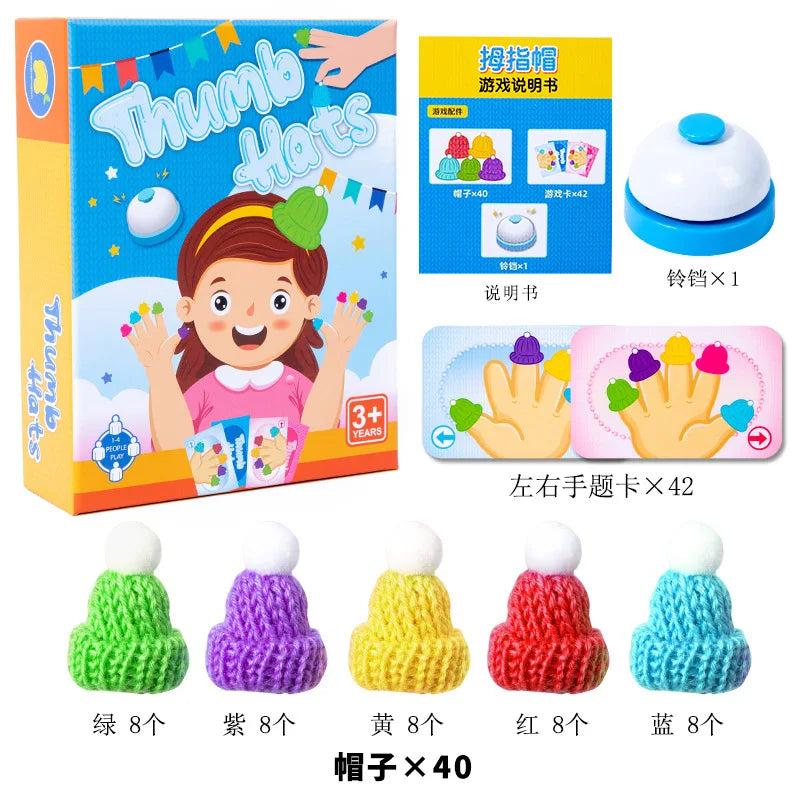 Montessori Learning Toys Left Right Hands Toy - Two-Player Color Matching Brain Teasers Logic Game Preschool Educational