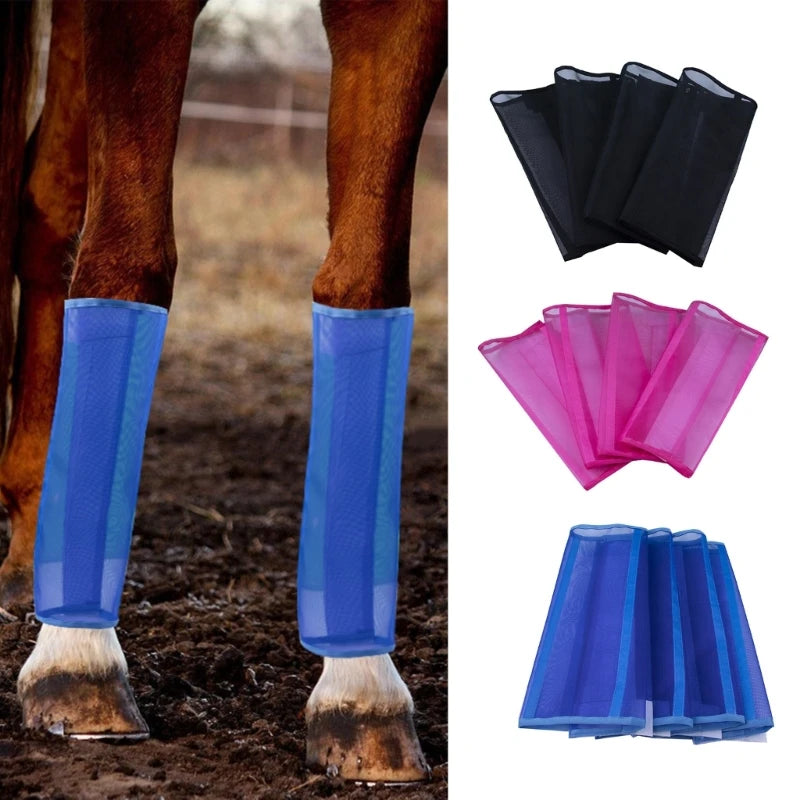 Mesh Horse Boot Protective Horse Leg Wraps Horse Leggings for Preventing Flies