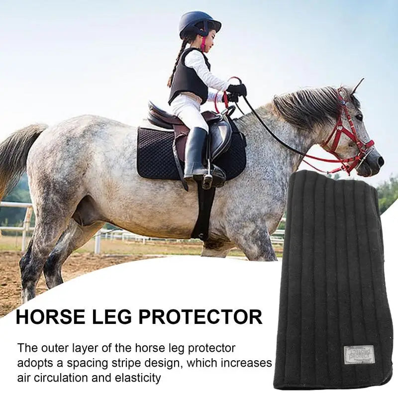 Horse Fly Boots Elastic Horse Front Back Leg Guard Horse Fly Boots Horse Leg Guard For Sprains Bites During Jump Show