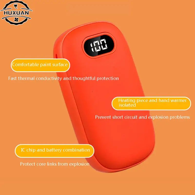 Mini Hand Warmer 2 In 1 Portable Pocket Charger Power Power Bank Winter Heater Hand Warmers USB Rechargeable 6000mAh 10000mAh