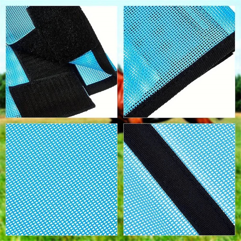 4pcs Fly Protection Breathable Mesh Horse Boots To Keep Flies & Mosquitoes Away