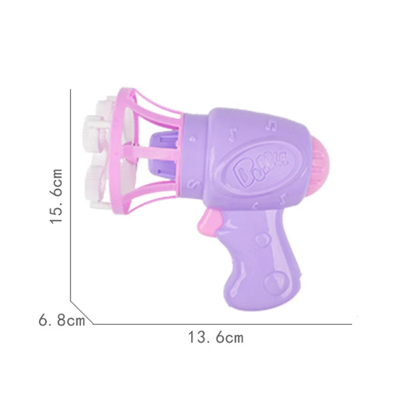 Kids Toys Bubble Gun Soap Bubbles Machine Gun Shape Automatic Bubble Gun Toys For Children Gift