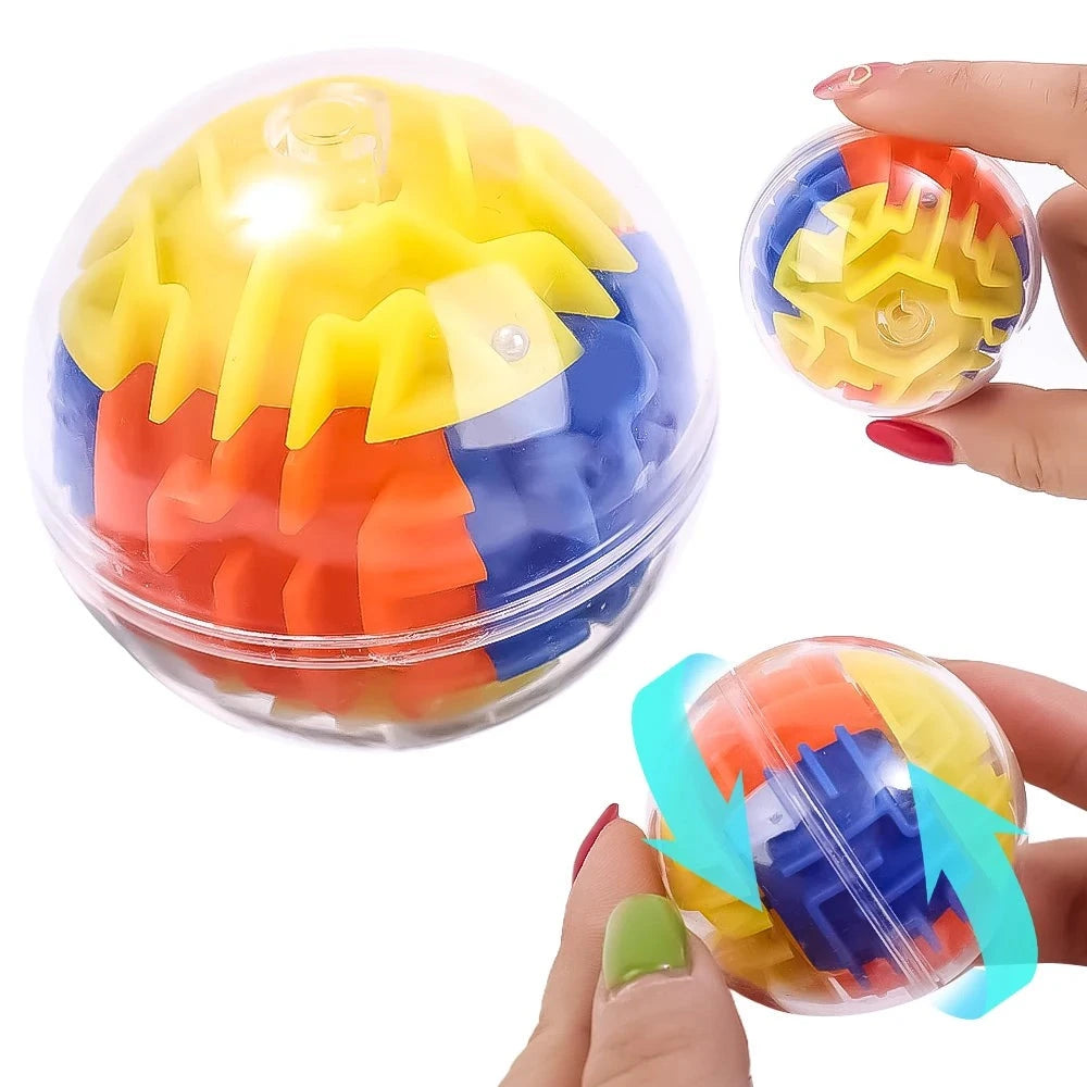 3D Maze Memory Ball Puzzle Toys 3D Gravity Memory Sequential Maze Ball for Kids Adults Brain Teaser Educational Puzzle Toys Cube