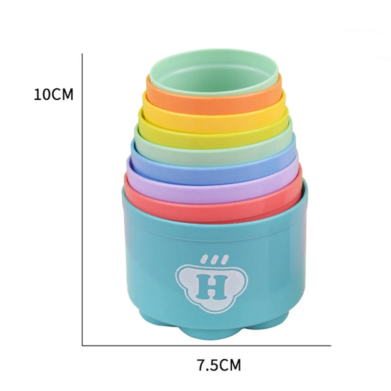 Kid Brain Response Battle Fold Cup Hand Speed Competition Fold Cup Child Stack Game Early Education Puzzle Train Board Games Toy