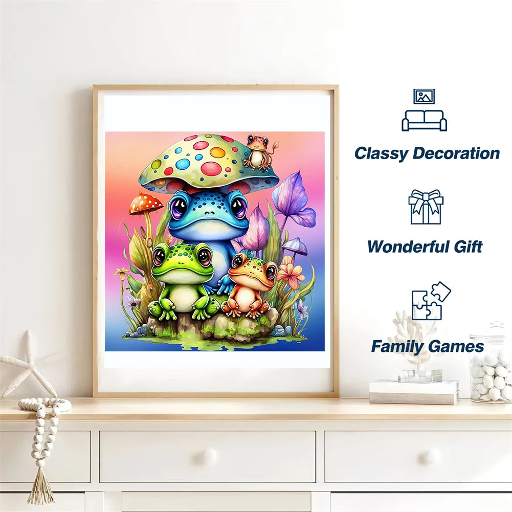 Wooden Frog Jigsaw Puzzle DIY Crafts Animal Puzzles Adults Kids Educational Wood Toy Gift 3D Hell Difficulty Brain Trainer Game