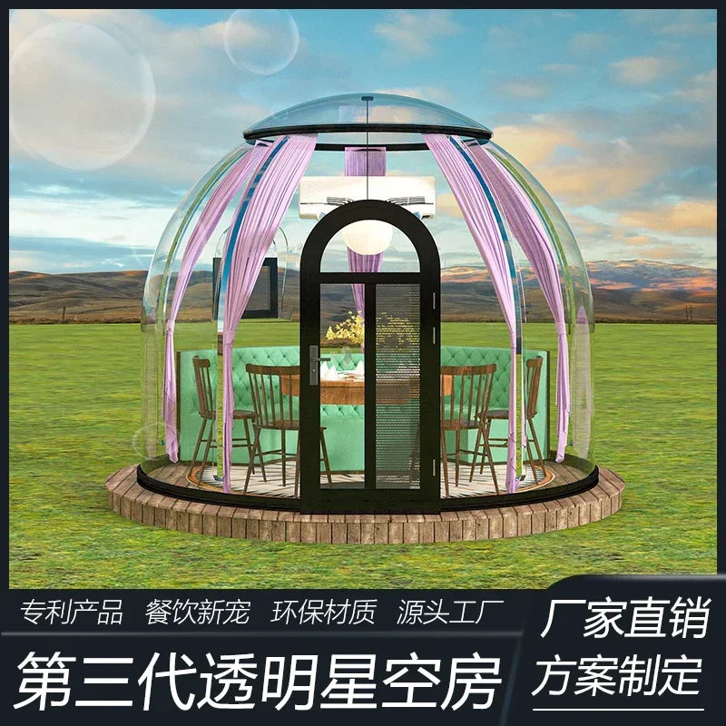 Online celebrity PC B&B Star Room Bubble House Sun Room Catering Transparent Glass Outdoor Restaurant Scenic Tent