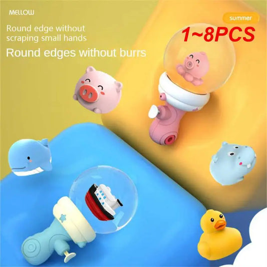 1~8PCS Outdoor Spray Water Summer Brain Game Swim Puzzle Group Game Parent-child Interaction Child Cartoon Beach Toy