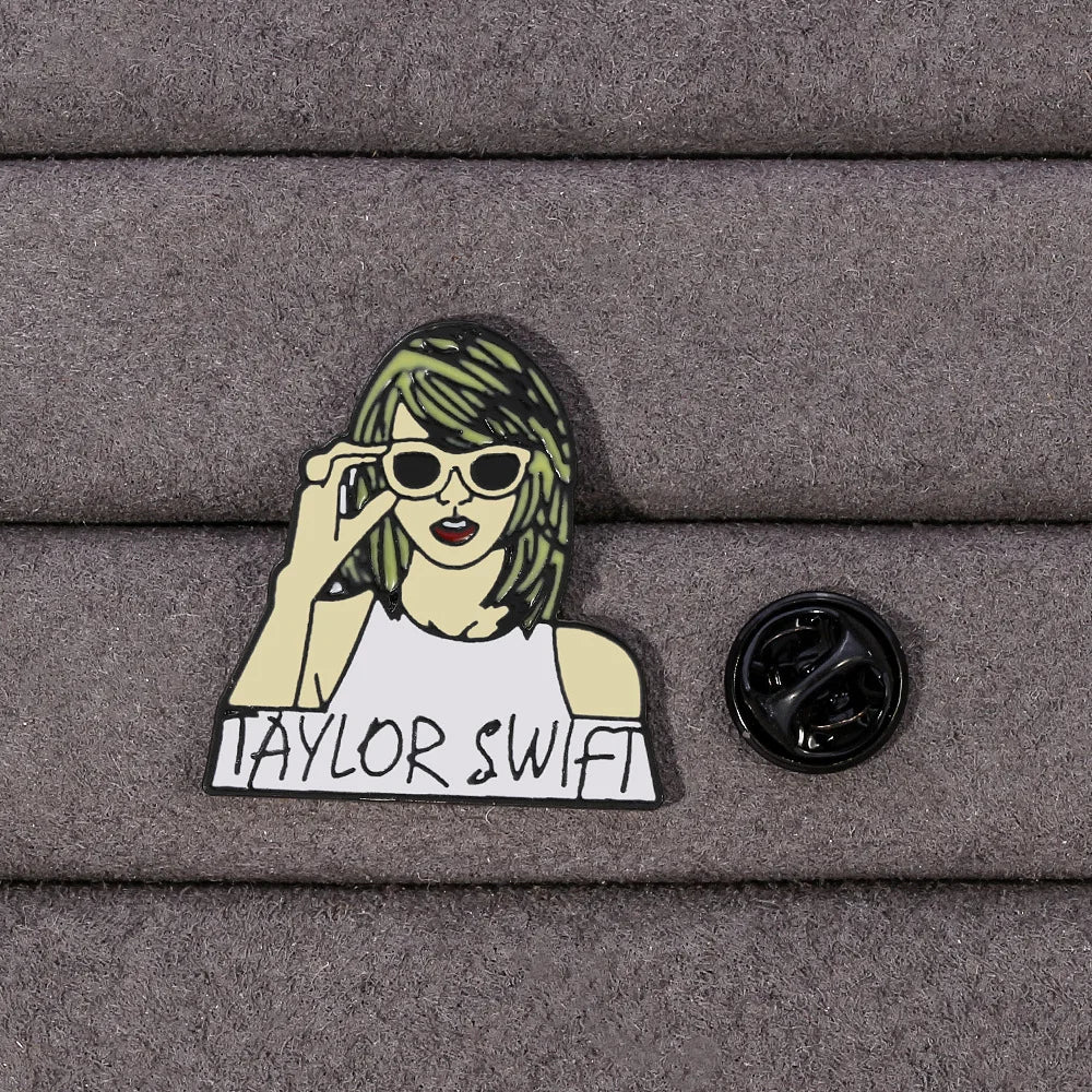 Taylor Swift Eras Letter Enamel Brooch Music Festival Vocal Concert Reputation Tickets Souvenir Badge Ornament Personality Pin