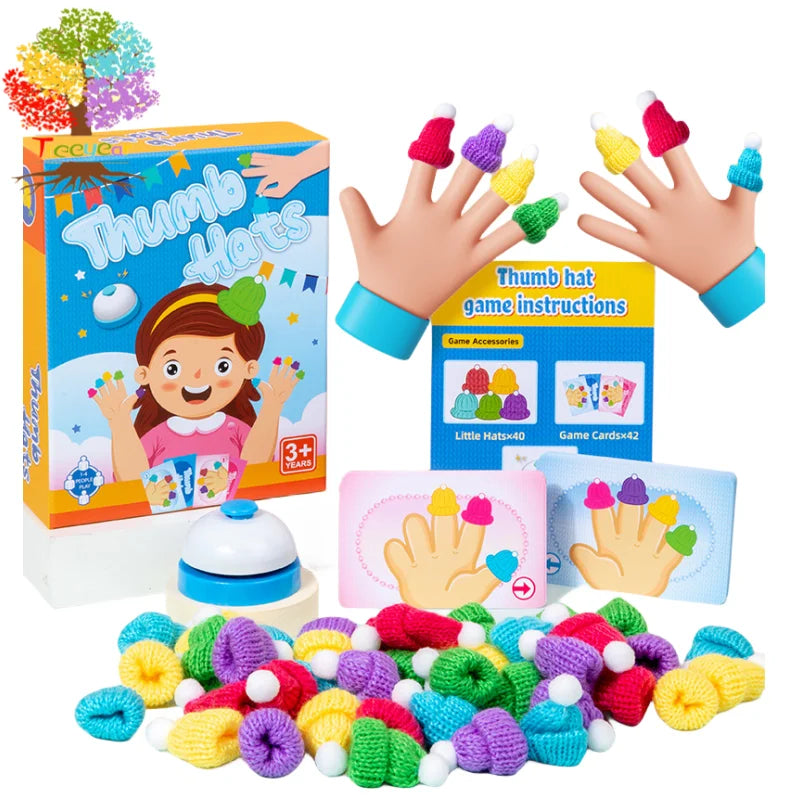 Montessori Learning Toys Left Right Hands Toy - Two-Player Color Matching Brain Teasers Logic Game Preschool Educational