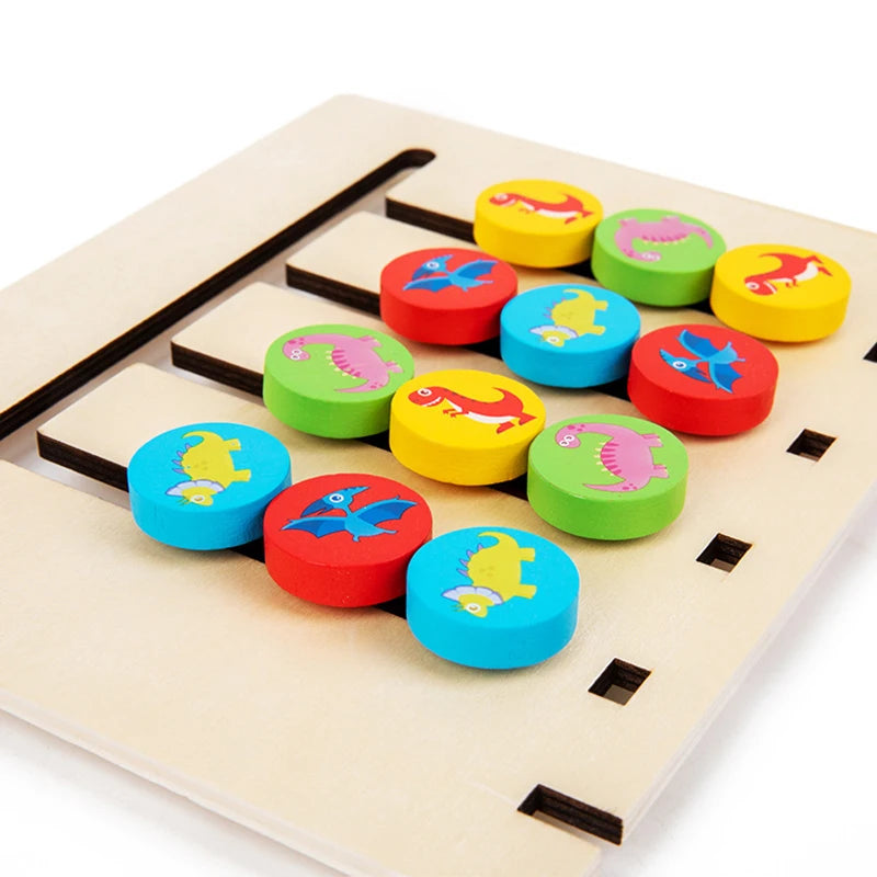 montessori toys Wooden Colors Matching Game Puzzle Kids Educational Toys montessory baby toys 2 years Training Brain jeux enfant