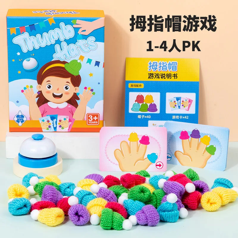 Montessori Learning Toys Left Right Hands Toy - Two-Player Color Matching Brain Teasers Logic Game Preschool Educational