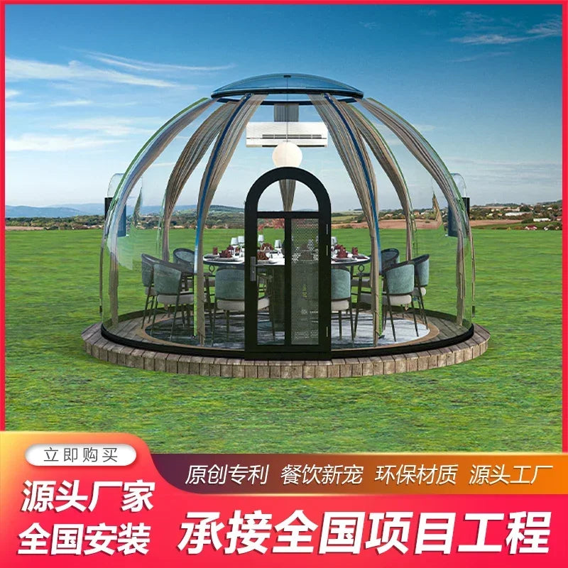 Online celebrity PC B&B Star Room Bubble House Sun Room Catering Transparent Glass Outdoor Restaurant Scenic Tent