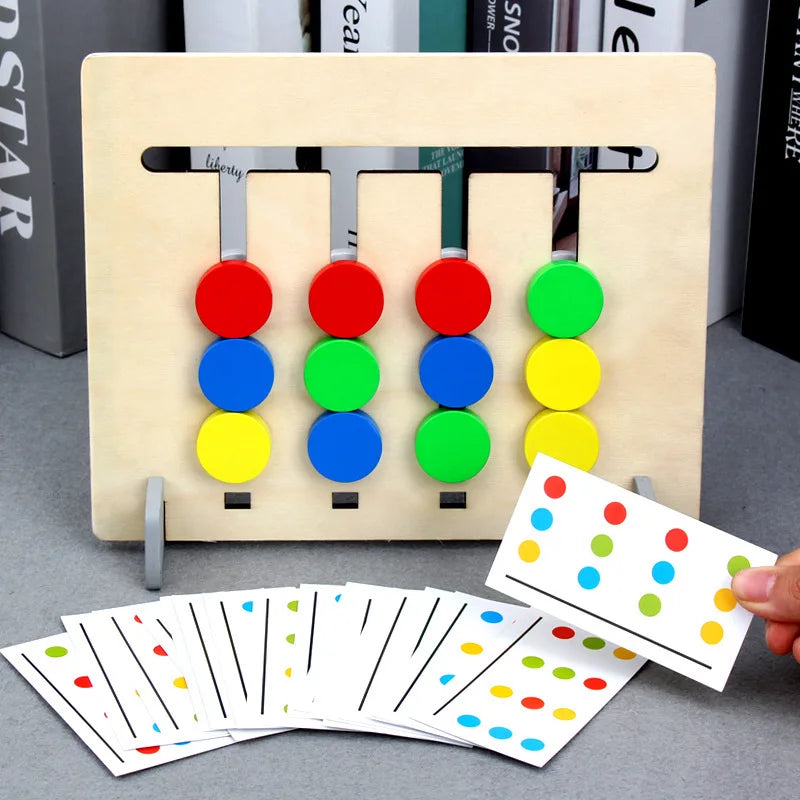 montessori toys Wooden Colors Matching Game Puzzle Kids Educational Toys montessory baby toys 2 years Training Brain jeux enfant