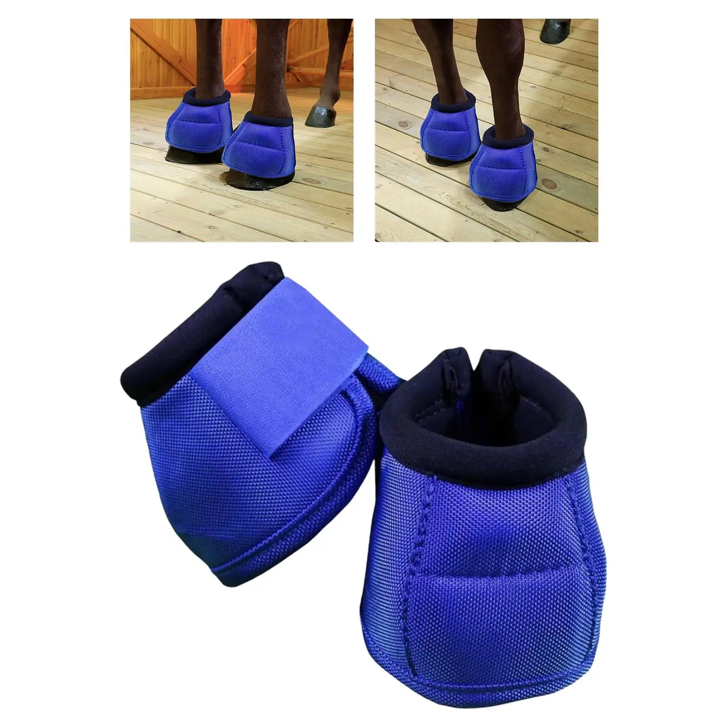 Pair Horses Bell Boots Professional Durable Comfortable Overreach Bell Wrap