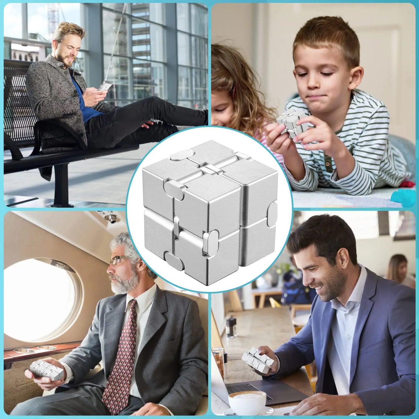 Magic Cube Stress Relief Toy Infinity Cube Portable Educational Toys Decompresses Relax Toys for Children Adults Birthday Gift