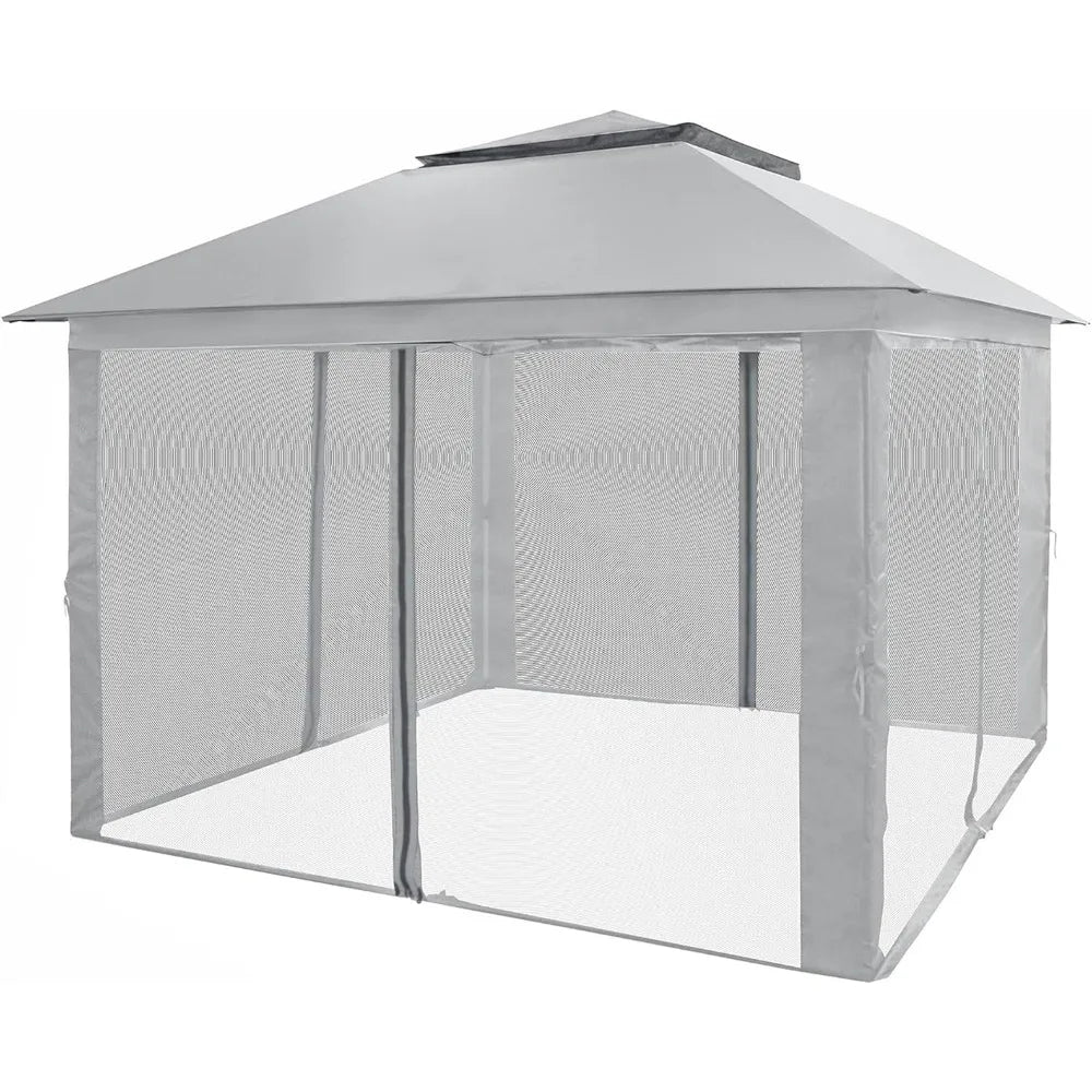 13x13 Pop Up Gazebo, Patented One Push Outoor Canopy Tent with Wheeled STO-N-Go Cover Bag, Pop Up Canopy with Netting for