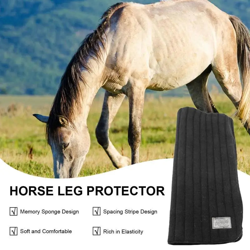 Horse Fly Boots Elastic Horse Front Back Leg Guard Horse Fly Boots Horse Leg Guard For Sprains Bites During Jump Show