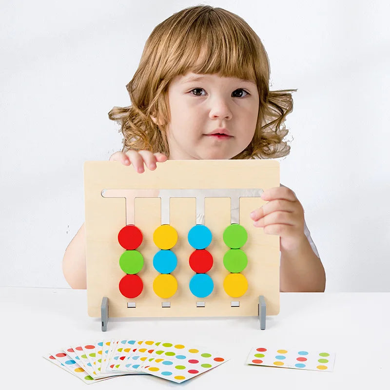 montessori toys Wooden Colors Matching Game Puzzle Kids Educational Toys montessory baby toys 2 years Training Brain jeux enfant