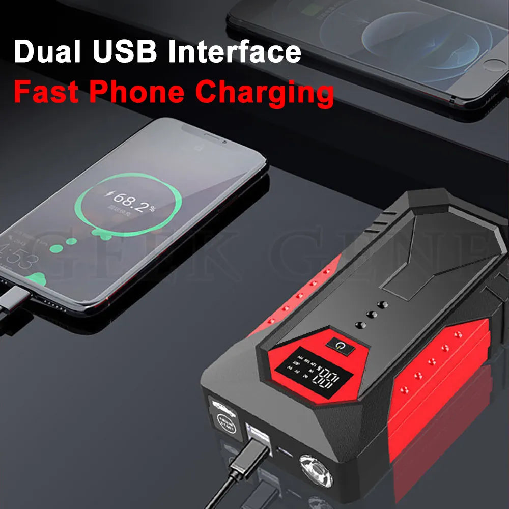 18000mAh Car Jump Starter Portable Power Bank Car Battery Booster 12V Car Starting Device for Petrol Diesel 6.0L/4.0L