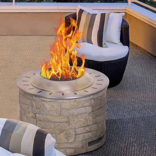 Stackstone Look Smokeless Firepit With Wood Pellet/Twig/Wood As The Fuel