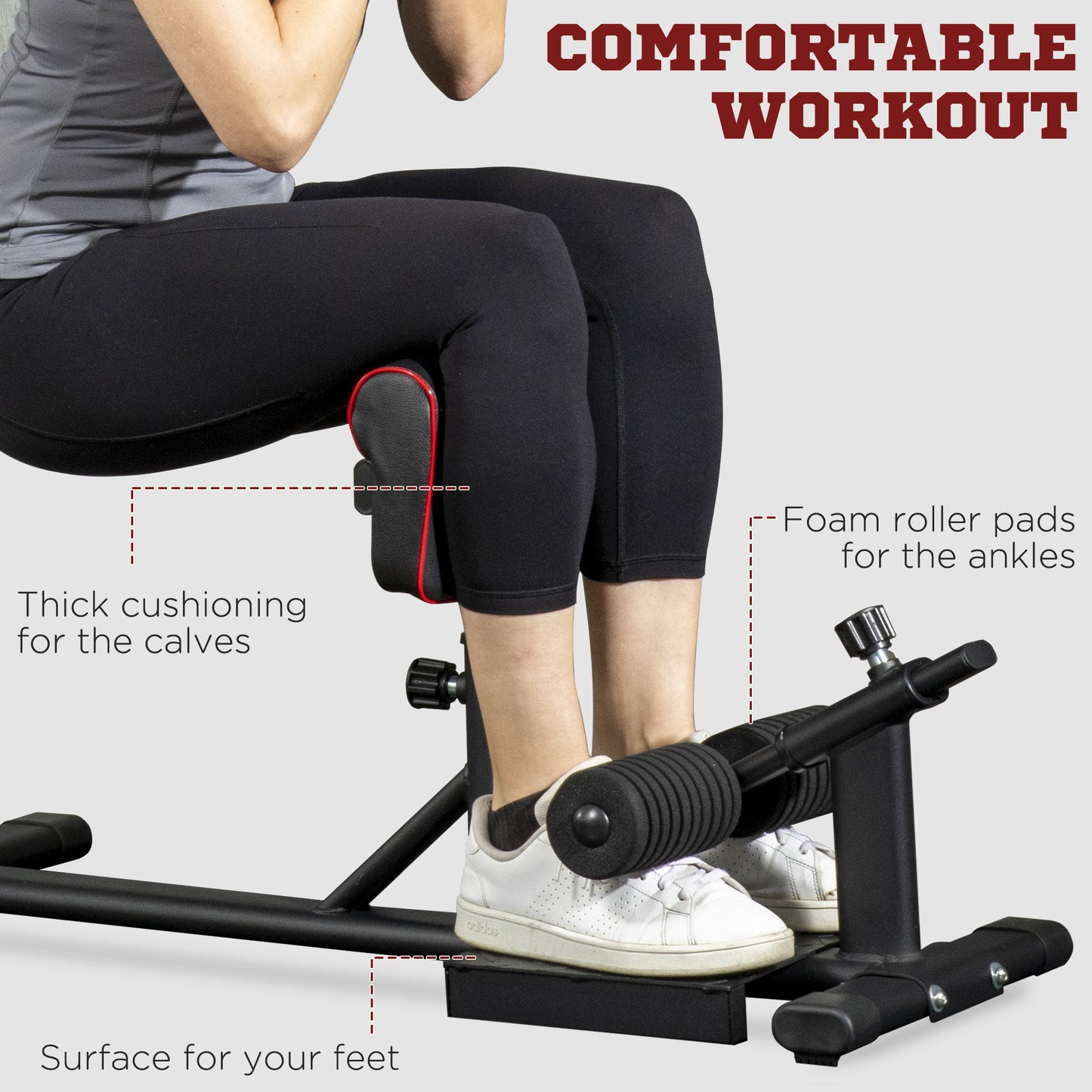 Soozier Sissy Squat Machine for Home Gym, Workout Station for Abs, Hip, Glutes & Quads to Improve Balance, Posture, Sculpt & Tone