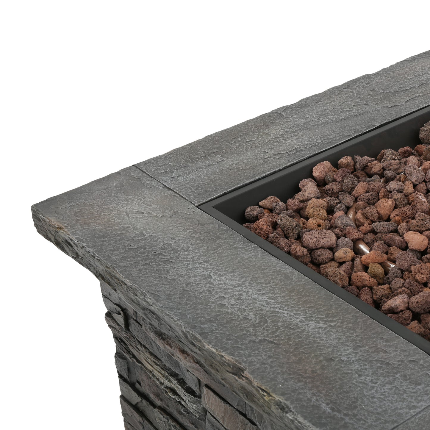 35" SQUARE MGO FIRE PIT - 40000 BTU.