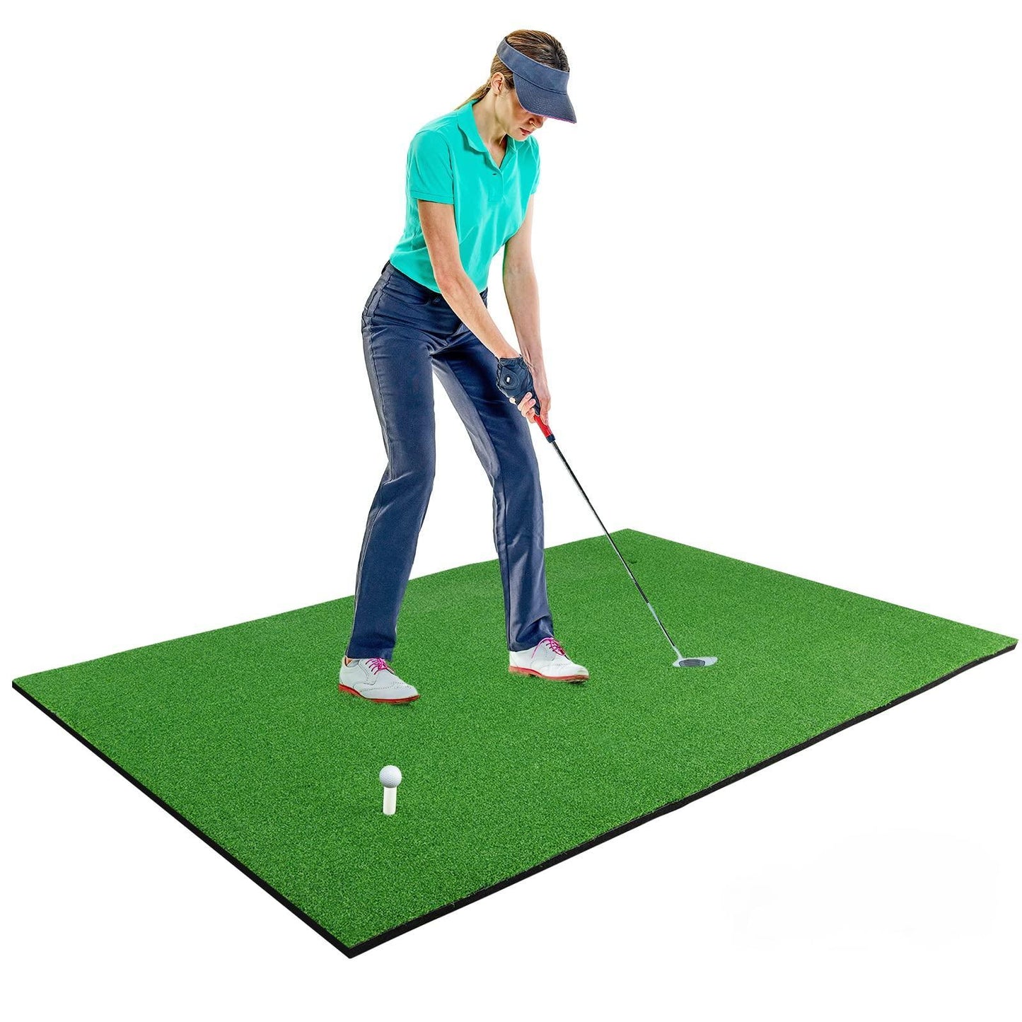 Golf Hitting Mats - 3.8'x5' Artificial Turf Training Mat for Indoor/Outdoor Swing Practice