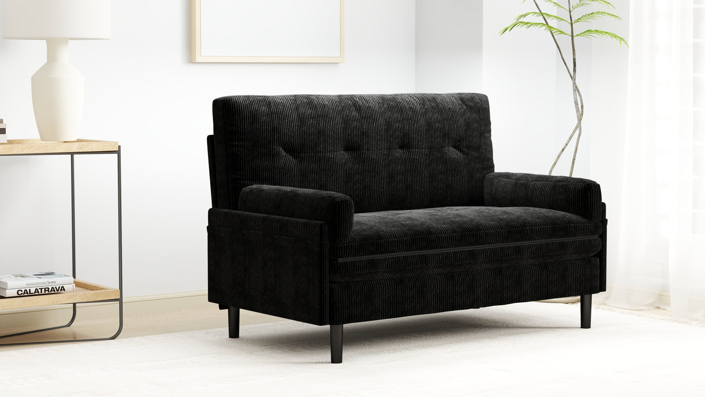 [SantaChoice] Black 2 seater sofa sleeper with recline fuction