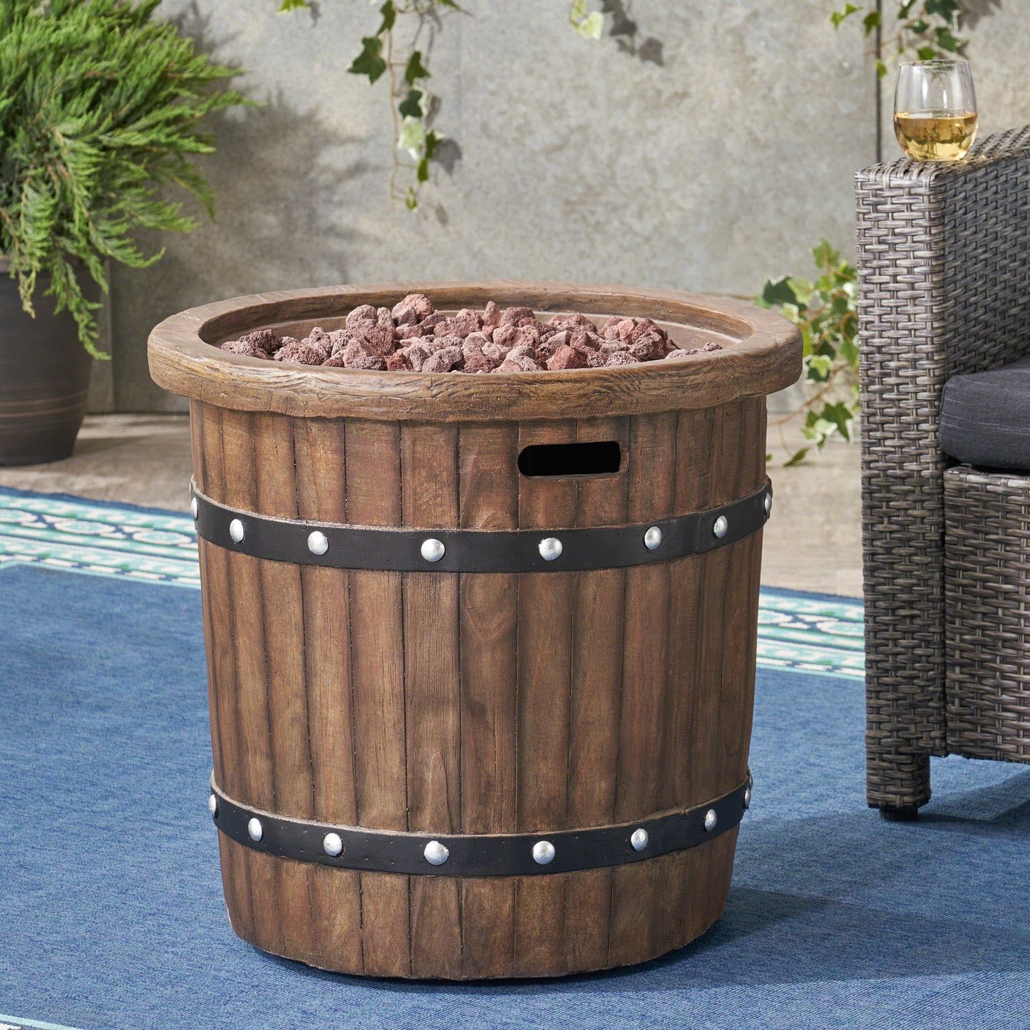 ROUND 25" MGO FIRE PIT - 40 000 BTU