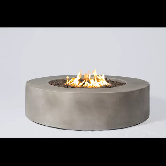 12" H Fiber Reinforced Concrete Outdoor Fire Pit Table