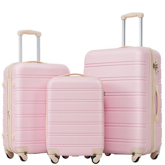 3 Piece Luggage Set Hardside Spinner Suitcase with TSA Lock 20' 24' 28' Available