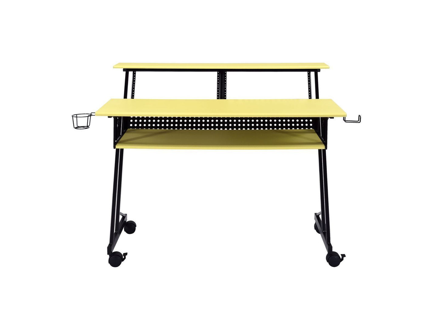 ACME Suitor Computer Desk, Yellow & Black 92904