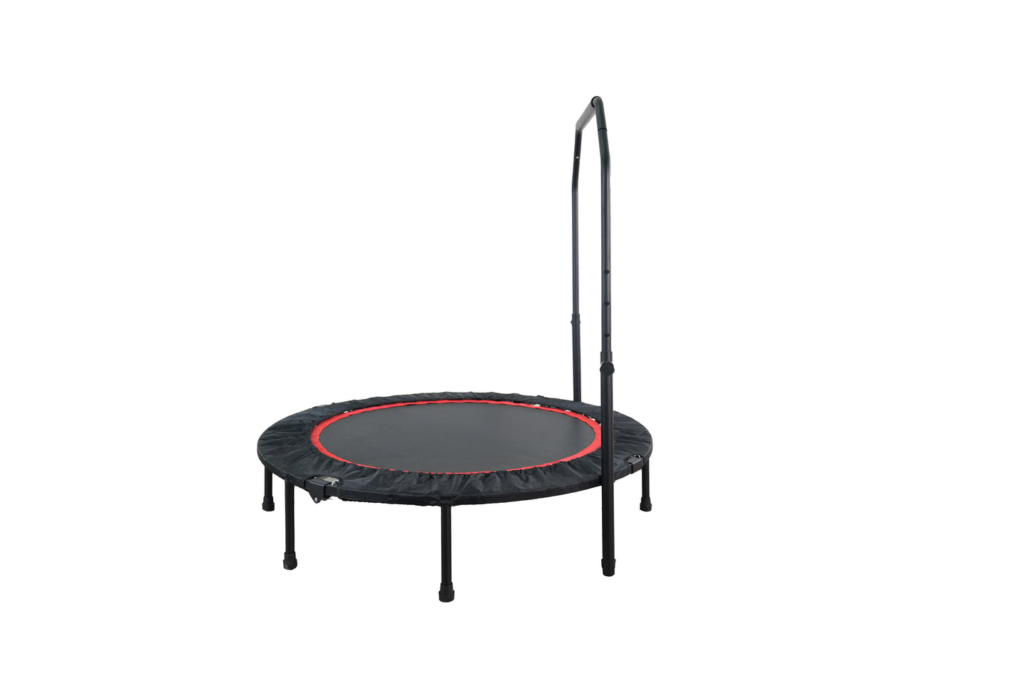 48" Foldable Mini Trampoline Max Load 300lbs, Fitness Rebounder with Adjustable Foam Handle, Exercise Trampoline for Adults Indoor/Garden Workout, Xmas Christmas Gift