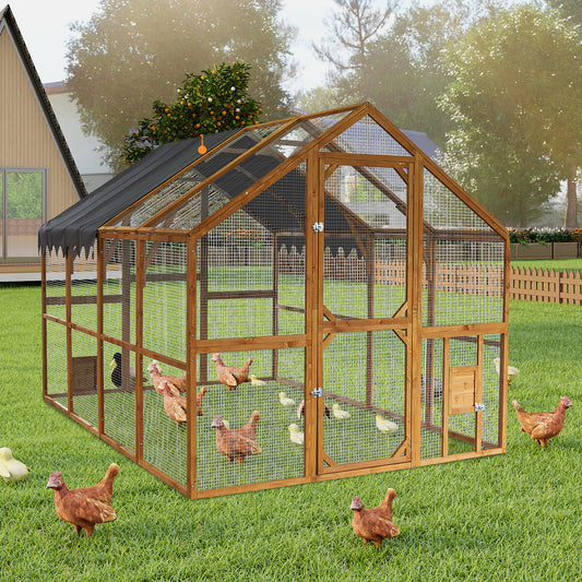 Outdoor Chicken Coop Enclosures 110" Large Kitten Playpen,Upgrade Waterproof Cover