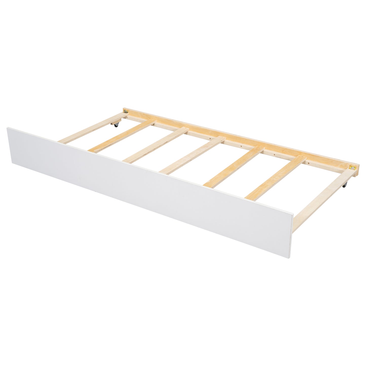 Full Size Storage Bed , Solid Wood Bed with Trundle, Under bed Storage Box of 2 Drawers, Shelves, and Nightstand ,White