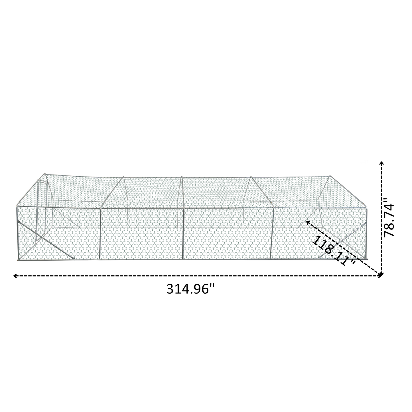 XPT036 Outdoor chicken coop metal big space 26*10*6FT