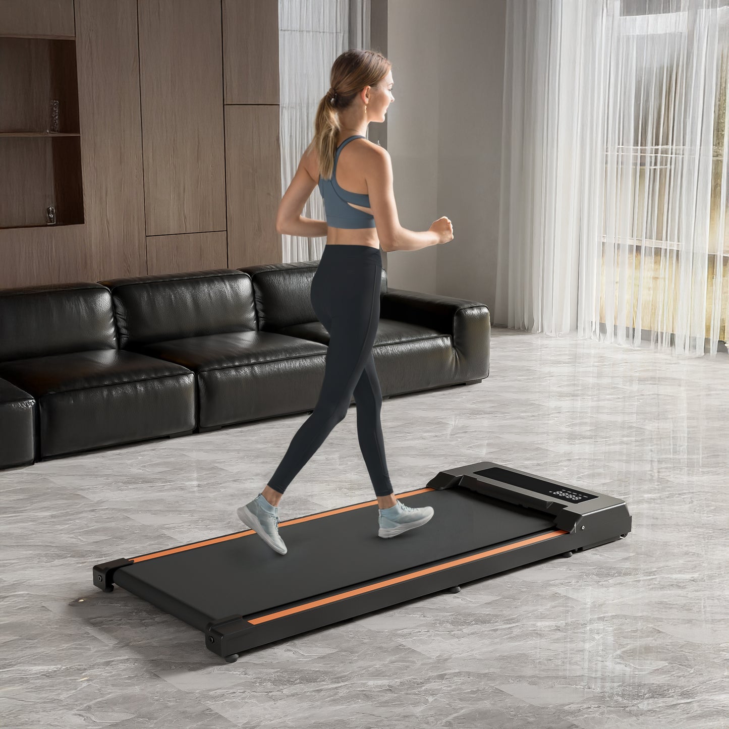 Walking Pad 300 lb Capacity, Desk Treadmill for Home Office, Protable Treadmill Under Desk, Walking Treadmills for Home,0.6 to 3.8 mph Portable Treadmill