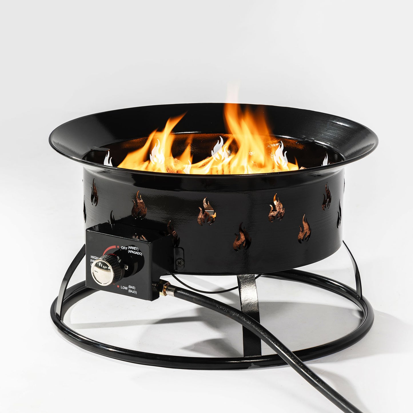 Mini Fire Pit Outdoor Portable Fire Pit Steel Camping Fire Pit with Lava Rocks