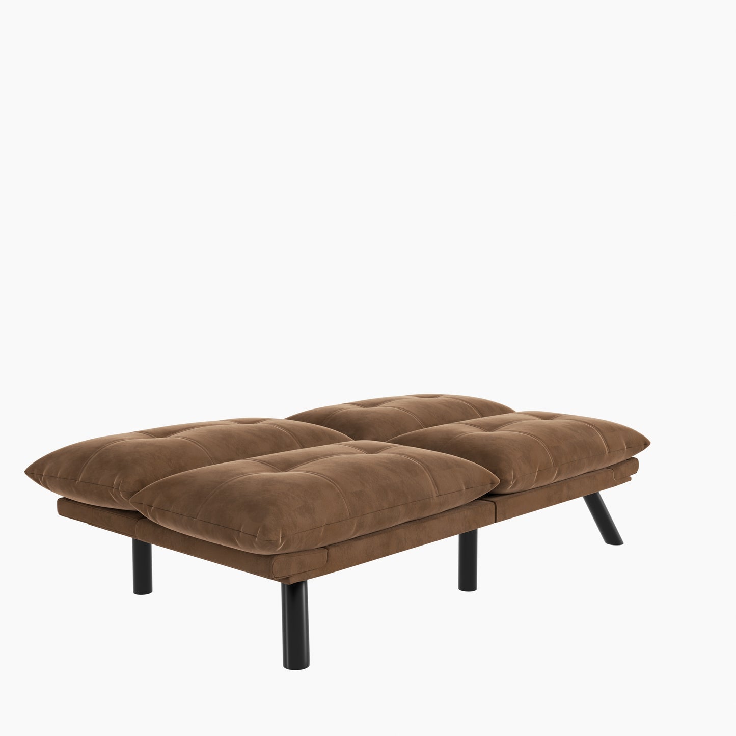 [SantaChoice] Leatehr Feeling Brown Convertible Folding Modern sofa Bed