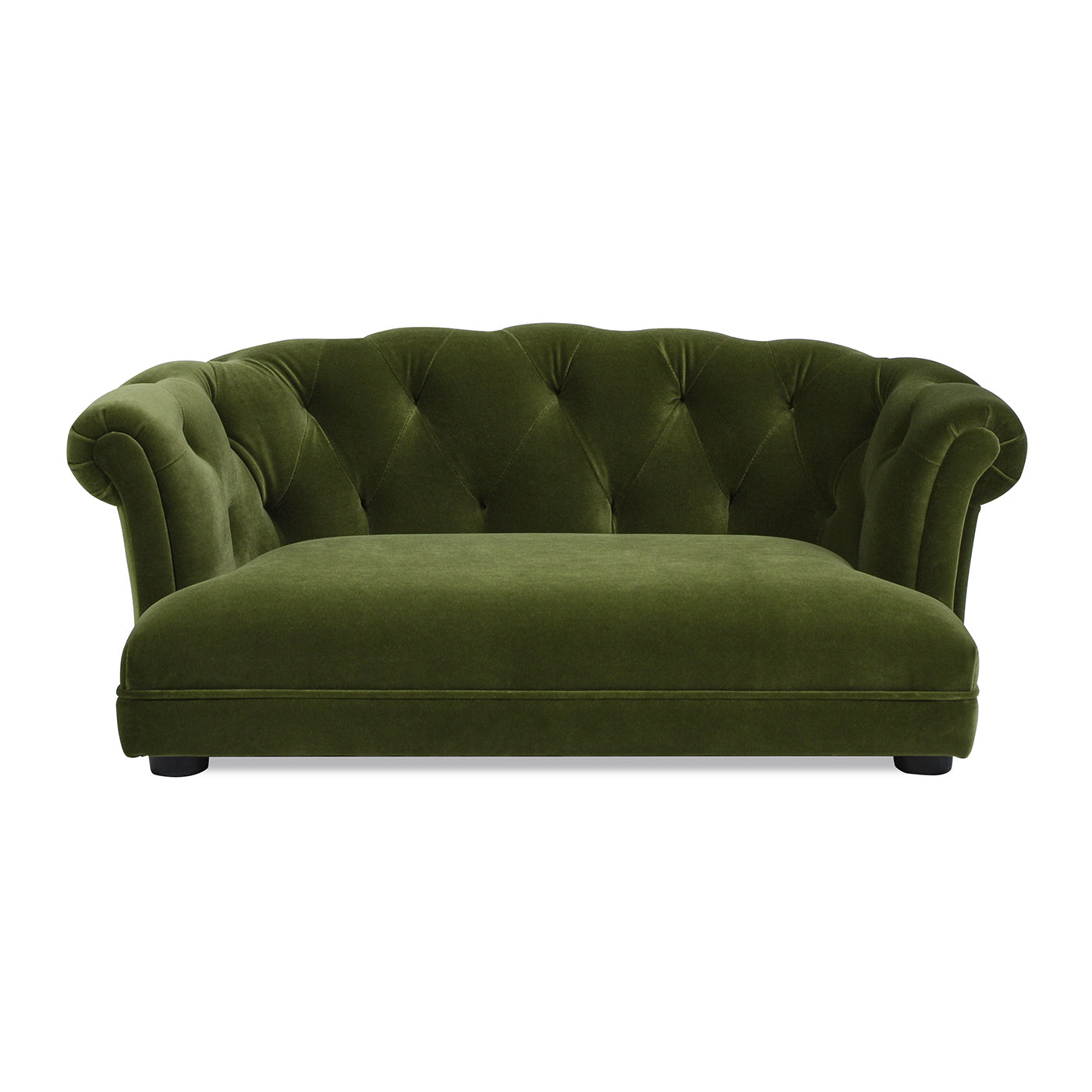 Kiki 36.5" Chesterfield Dog Sofa Bed, Medium, Olive Green Performance Velvet