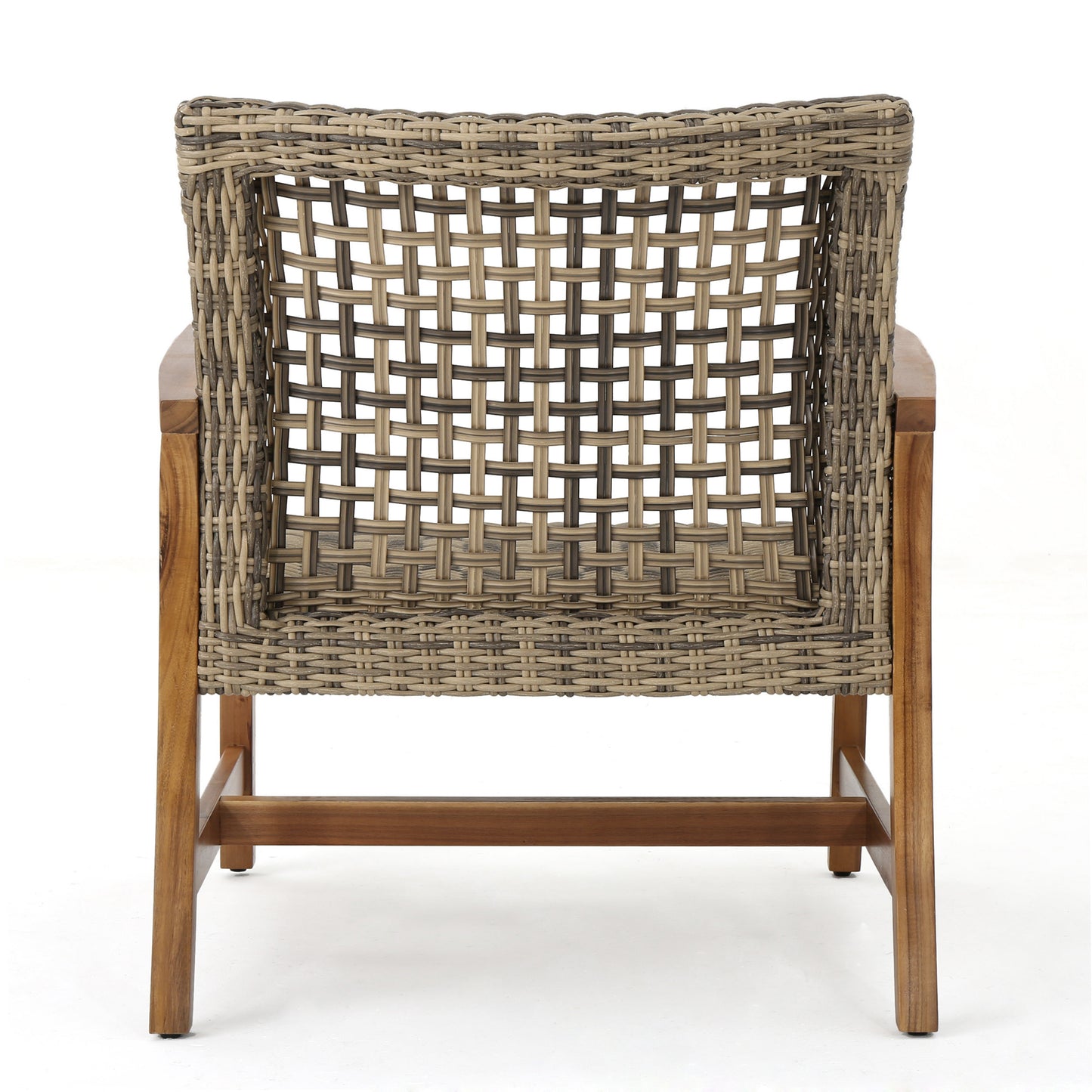 HAMPTON WOOD + WICKER CLUB CHAIR ( set of 2)