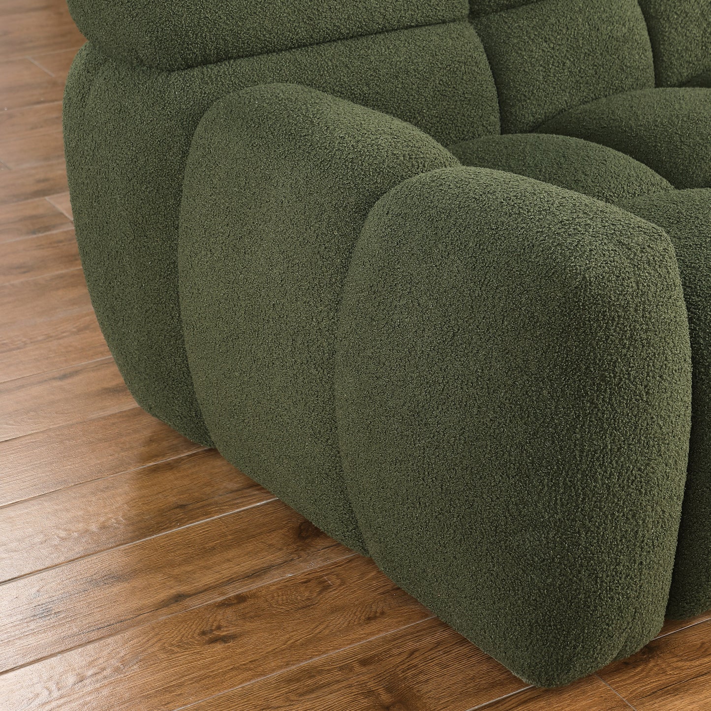 64.96 length ,35.83" deepth ,human body structure for USA people,  marshmallow sofa,boucle sofa ,2  seater, olive green  BOUCLE