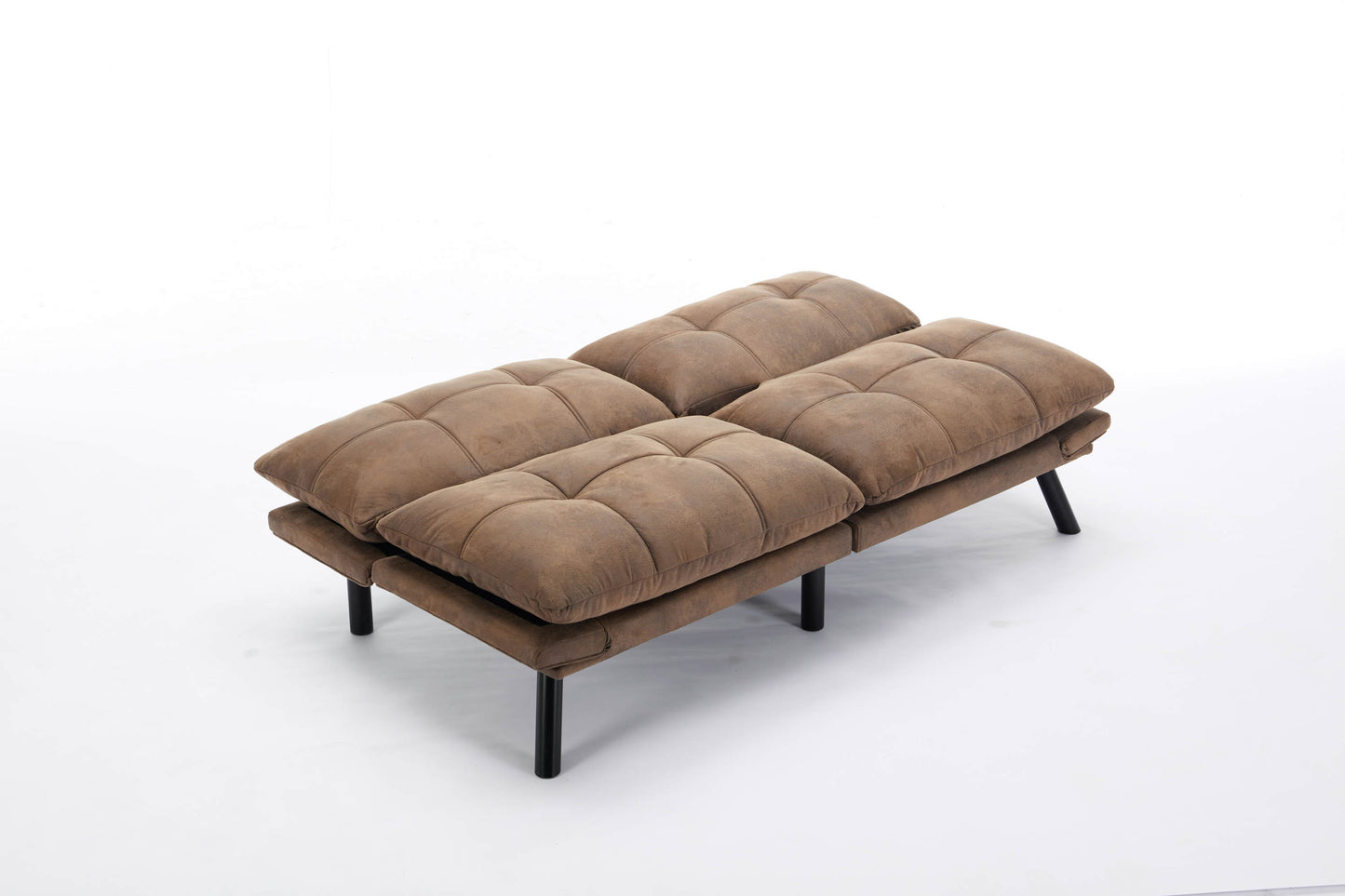 [SantaChoice] Leatehr Feeling Brown Convertible Folding Modern sofa Bed