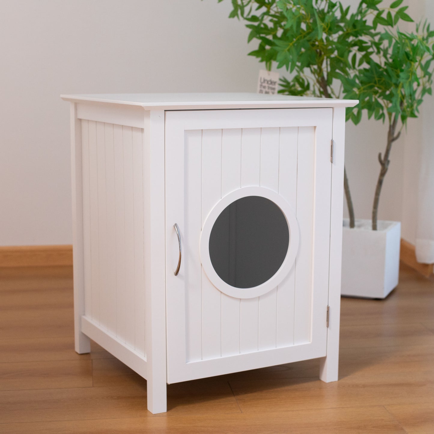 clearance sale    Litter box shell, hidden litter box furniture cabinet, indoor cat room side table, large pet box bedside table, litter box toilet, indoor kennel (white)