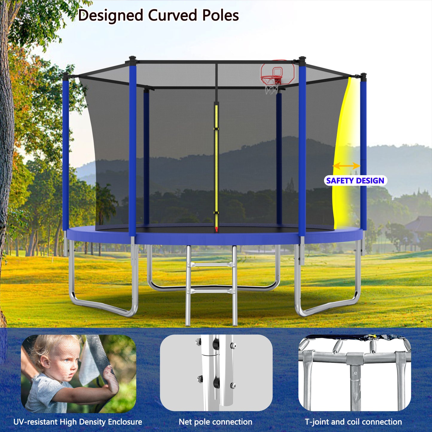 8FT TRAMPOLINE Blue