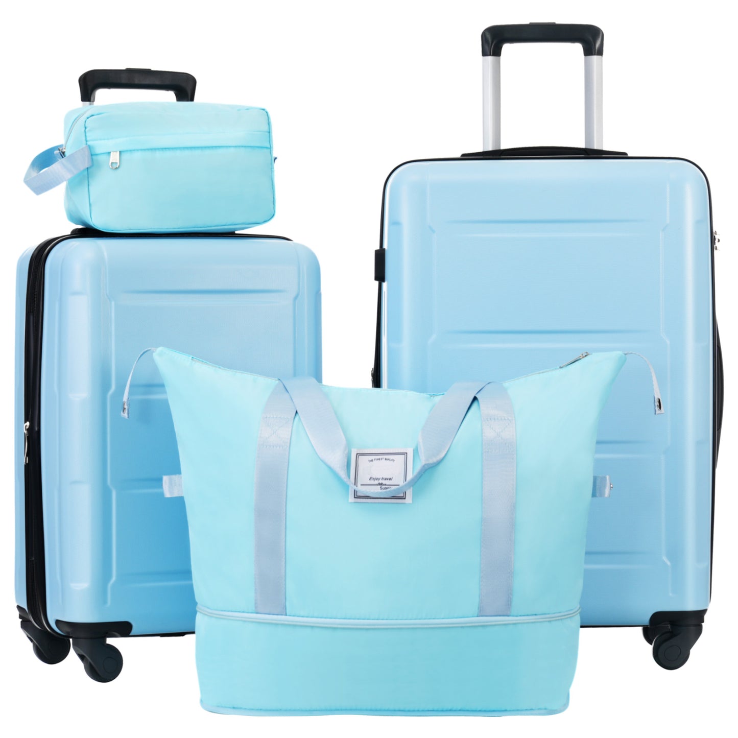 2 Piece Luggage Set with Bags Expanable Spinner Wheels ABS Lightweight Suitcase with TSA Lock 20inch+24inch