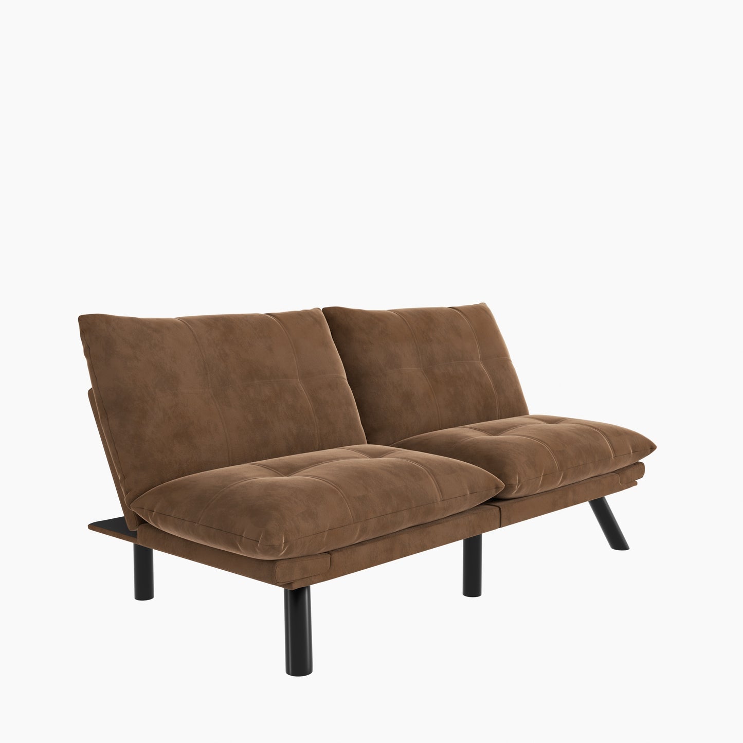 [SantaChoice] Leatehr Feeling Brown Convertible Folding Modern sofa Bed