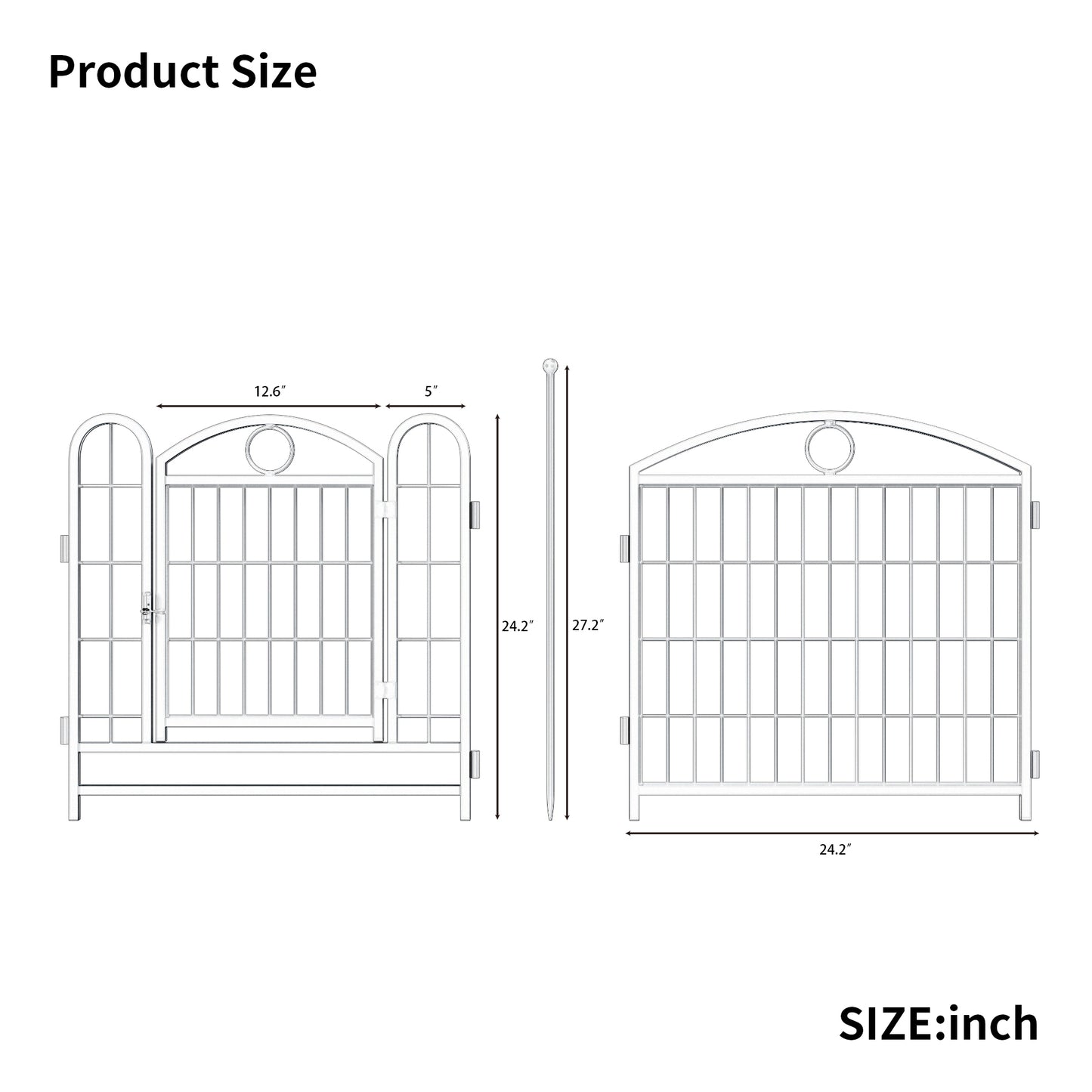 Dog Playpen Indoor 24 inch 8 Panels Metal Dog Pen Pet Dog Fence Outdoor Exercise Pen with Doors, Heavy Duty Dog Fence Puppy Pen for Large Medium Small Dogs Indoor Outdoor Foldable Pet Exercise Pen